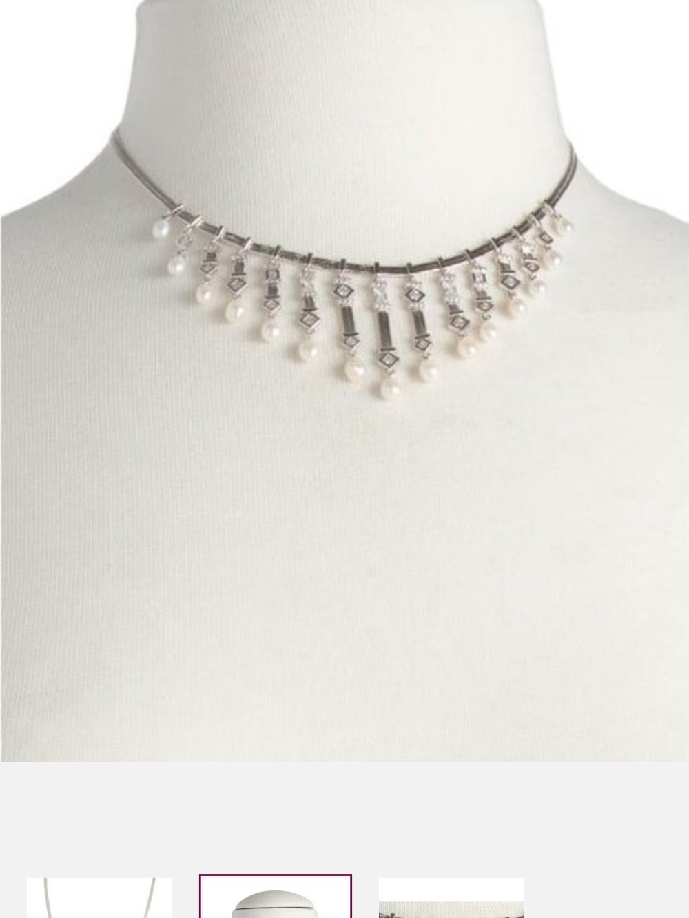 Kendra Scott Gracie Stmt Nck Elegant Pearl Fringe Necklace Rhd 115